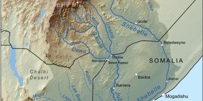Карта Эфиопской реки