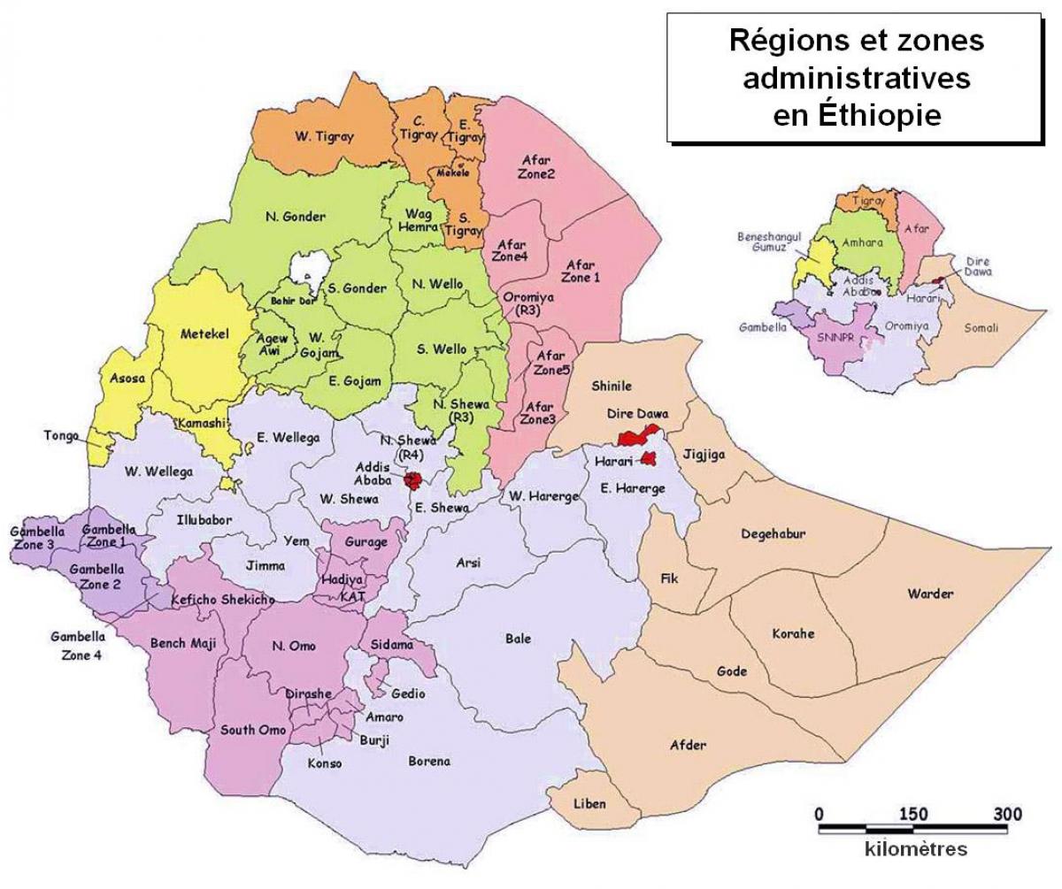 карта Эфиопии административных