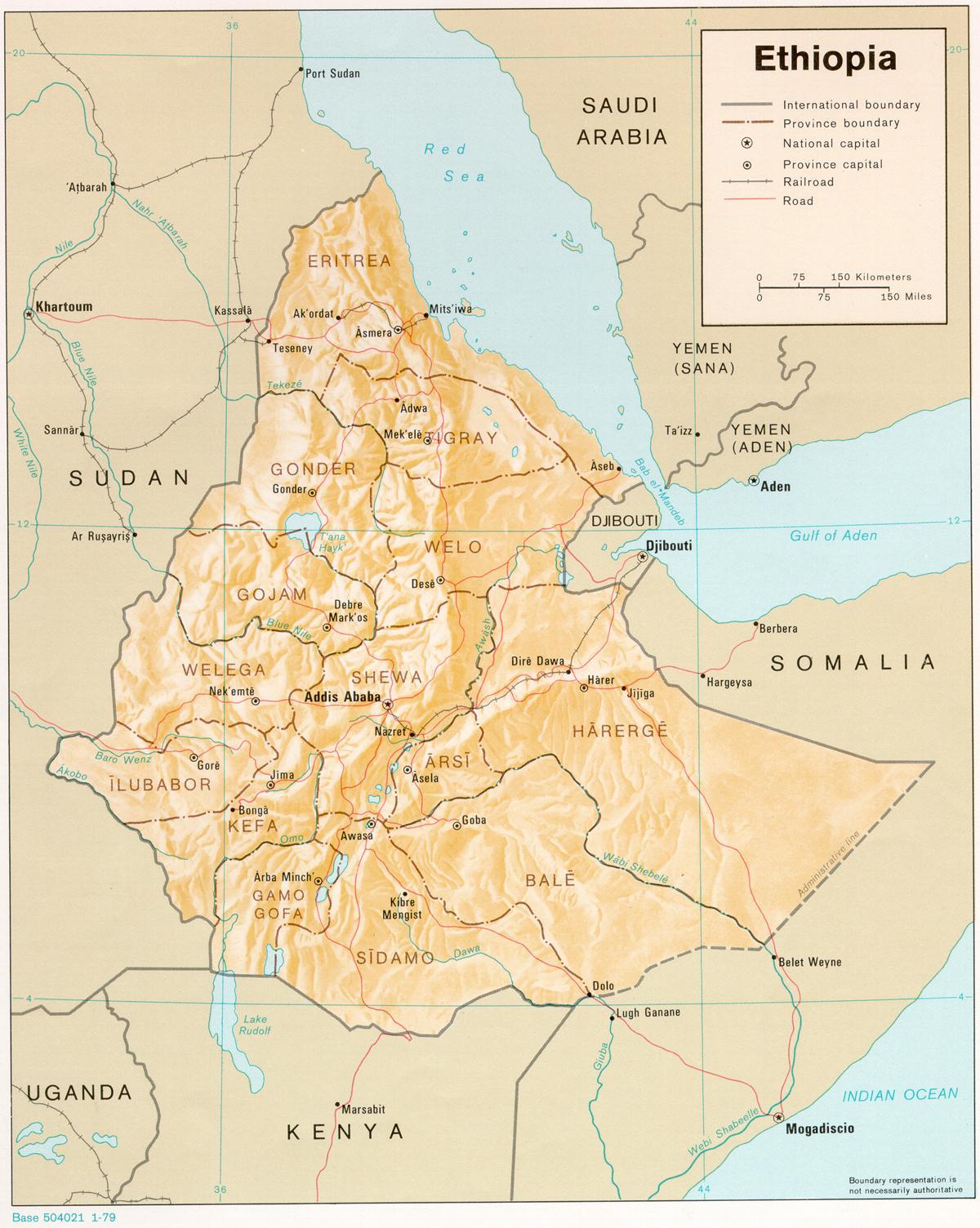 старый Эфиоп карте