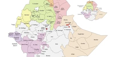 Эфиоп карте региона