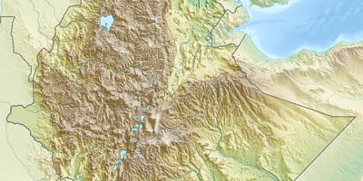 Карта Эфиопские горы