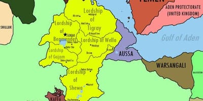 Карта Эфиопской империи