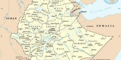 Политическая карта Эфиопии