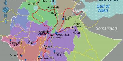 Расположение на карте Эфиопии 